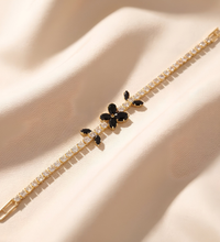 Elegant black stone artificial bracelet for women
