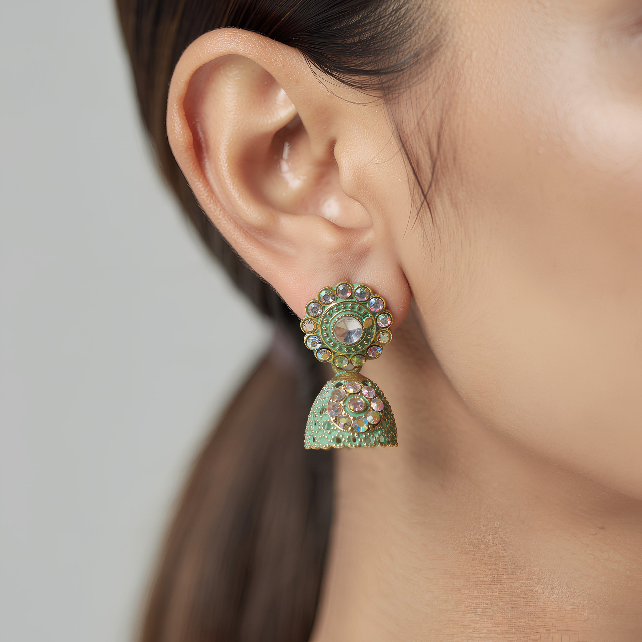Elegant Multi-Color Artificial Jhumka Earrings for Women