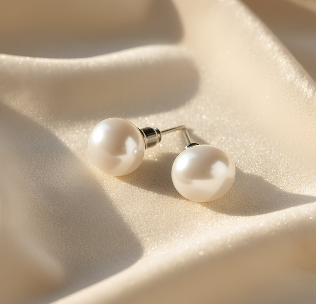 Everyday Pearl Stud Earrings – Multicolor Artificial Jewelry